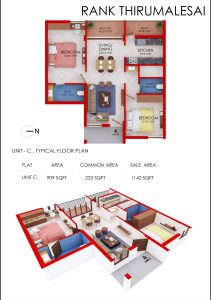 Unit C Typical Floor Plan